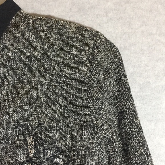 STUDIO EASE Embroidered Floral Spring Jacket Classic Design Open Front - Picture 7 of 16